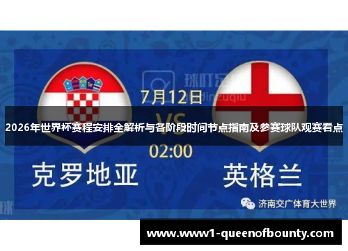 2026年世界杯赛程安排全解析与各阶段时间节点指南及参赛球队观赛看点 2026年世界杯赛程安排全解析与各阶段时间节点指南及参赛球队观赛看点