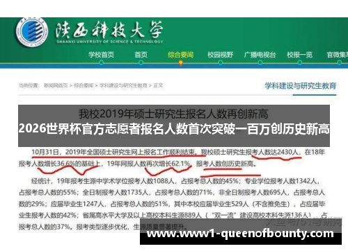 2026世界杯官方志愿者报名人数首次突破一百万创历史新高